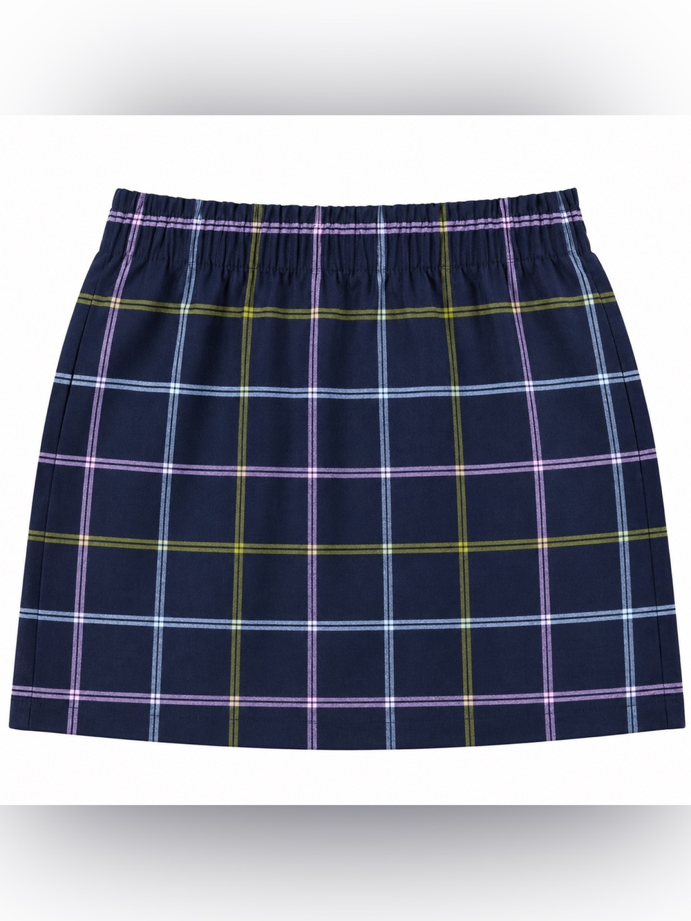 J. Crew Factory Plaid Wool Sidewalk Skirt – Navy Multi 💙